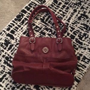 Beautiful Burgundy snake skin purse